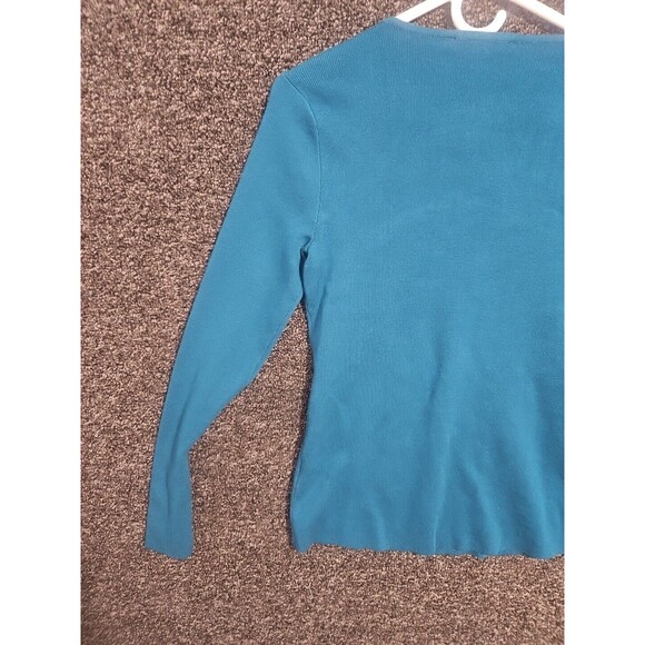 Cyrus Women's Intellect Turquoise Green Small S Cut-Out V N-Neck Top New NWT - Picture 12 of 12